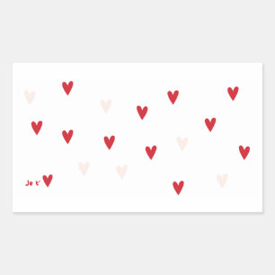 Minimalistische “Je t’❤️” mok Rechthoekige Sticker