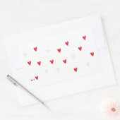 Minimalistische “Je t’❤️” mok Rechthoekige Sticker (Envelop)
