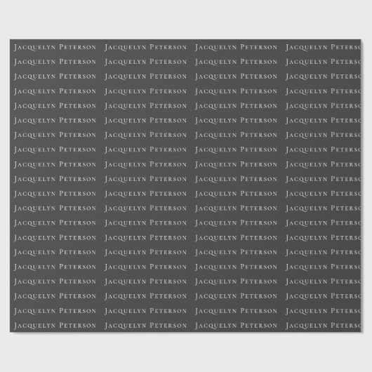 Minimalistische Jet Black Eenvoudige Elegante Mode Cadeaupapier (Vlak)