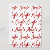 Minimalistische Jingle en Mingle Christmas Party Kaart (Achterkant)