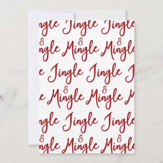 Minimalistische Jingle en Mingle Christmas Party Kaart (Achterkant)
