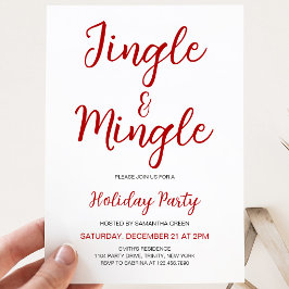 Minimalistische Jingle en Mingle Kerstfeest Kaart