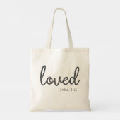 Minimalistische Johannes 3:16 Liefde Tote Bag (Achterkant)