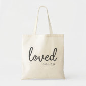 Minimalistische Johannes 3:16 Liefde Tote Bag (Voorkant)