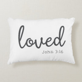 Minimalistische John 3:16 liefde Accent Kussen