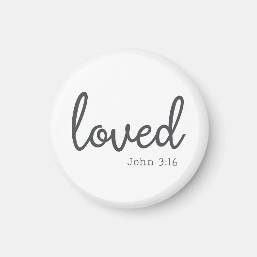 Minimalistische John 3:16 liefde Magneet (Voorkant)