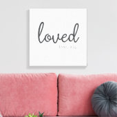 Minimalistische John 3:16 loved Canvas Afdruk (Insitu (Woonkamer))