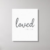 Minimalistische John 3:16 loved Canvas Afdruk (Voorkant)