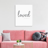 Minimalistische John 3:16 loved Canvas Afdruk (Insitu (Woonkamer))
