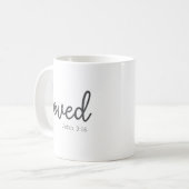 Minimalistische John 3:16 loved  Koffiemok (Voorkant links)