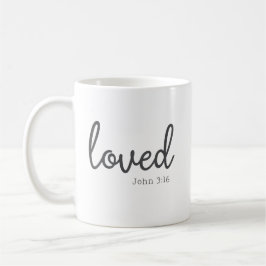 Minimalistische John 3:16 loved Koffiemok