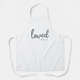 Minimalistische John 3:16 loved Schort