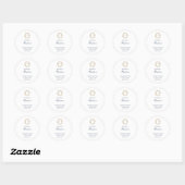 Minimalistische jongen Baptisme Christening Golden Ronde Sticker (Vel)