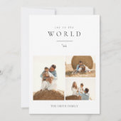 Minimalistische Joy aan de World Kerstfoto Feestdagenkaart (Voorkant)