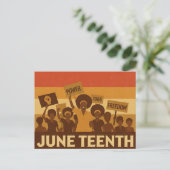 minimalistische Juneteenth Briefkaart (Staand voorkant)