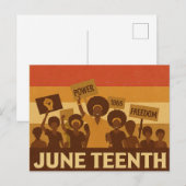 minimalistische Juneteenth Briefkaart (Voorkant / Achterkant)