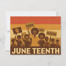 minimalistische Juneteenth Briefkaart