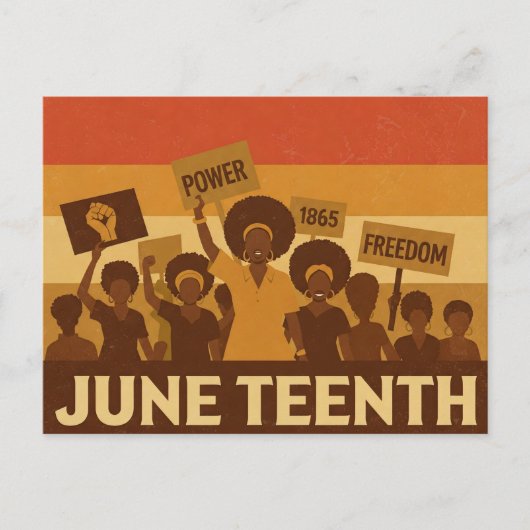 minimalistische Juneteenth Briefkaart (Voorkant)
