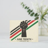 minimalistische Juneteenth Briefkaart (Staand voorkant)