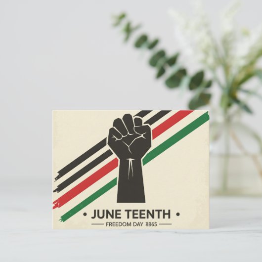 minimalistische Juneteenth Briefkaart (Staand voorkant)