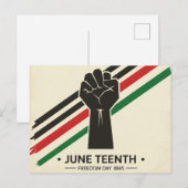 minimalistische Juneteenth Briefkaart (Voorkant / Achterkant)