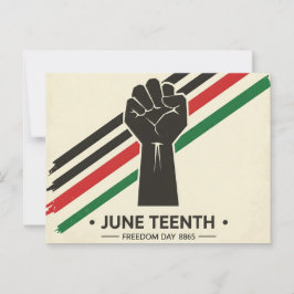 minimalistische Juneteenth Briefkaart