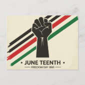 minimalistische Juneteenth Briefkaart (Voorkant)