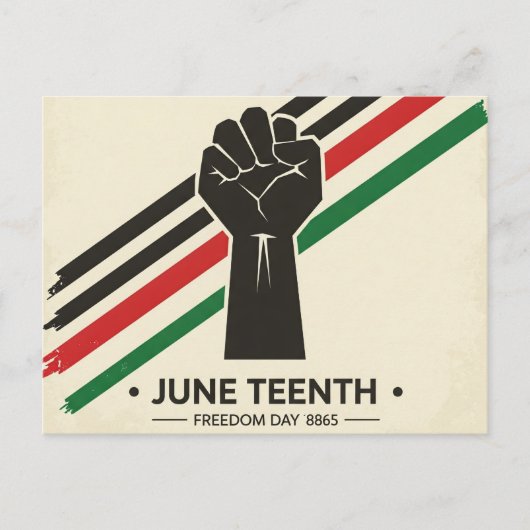 minimalistische Juneteenth Briefkaart (Voorkant)