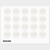 Minimalistische ‘Just Engaged’ Sticker | Warm Wit (Vel)