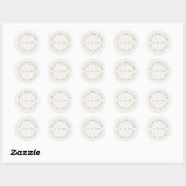 Minimalistische ‘Just Engaged’ Sticker | Warm Wit (Vel)