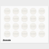 Minimalistische ‘Just Engaged’-sticker | Warm Wit Ronde Sticker (Vel)