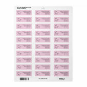 Minimalistische 'Just Married' retouradreslabels Etiket (Full Sheet)