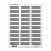 Minimalistische 'Just Married' Retouradreslabels Etiket (Full Sheet)