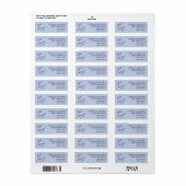 Minimalistische 'Just Married' retouradreslabels Etiket (Full Sheet)
