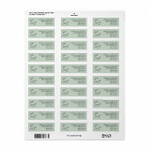 Minimalistische 'Just Married' retouradreslabels Etiket (Full Sheet)