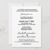 Minimalistische Just Married Website RSVP Ontvangs Kaart (Achterkant)