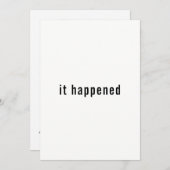 Minimalistische Just Married Website RSVP Ontvangs Kaart (Voorkant / Achterkant)