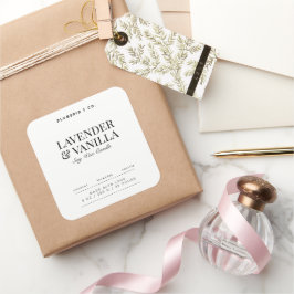 Minimalistische Kaars Product Label Sticker