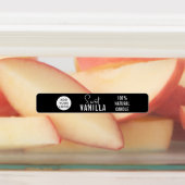 Minimalistische kaars Zakelijk Zwart | LOGO-produc Labels (Aangebracht)