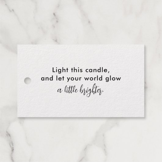 Minimalistische Kaarslabel (Merkverpakking) Cadeaulabels (Achterkant (horizontaal))