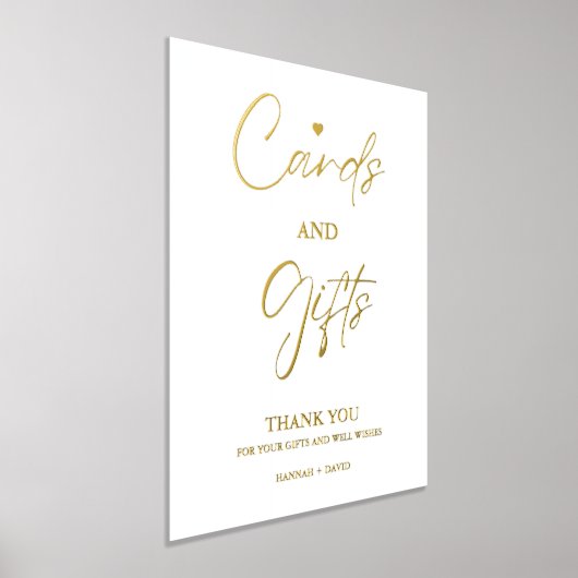 Minimalistische Kaart en Gift Dank u Trouwteken Folie Afdrukken (Laagn)