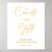 Minimalistische Kaart en Gift Dank u Trouwteken Folie Afdrukken (Voorkant)