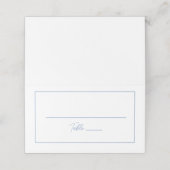 Minimalistische Kaart met blauw escorte Plaatskaartje (Buitenkant ongevouwen)