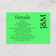 Minimalistische kaart met details in limoengroen