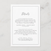 Minimalistische Kaart met details over een zilvere