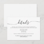 Minimalistische Kaart met details over elegante in Notitiekaartje (Voorkant / Achterkant)