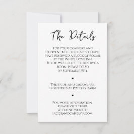 Minimalistische Kaart met details over zwart-witbr