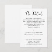 Minimalistische Kaart met details over zwart-witbr (Voorkant / Achterkant)