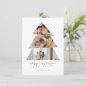 Minimalistische Kaart met kerstbomen voor de kerst (Staand voorkant)