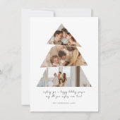 Minimalistische Kaart met kerstbomen voor de kerst (Voorkant)